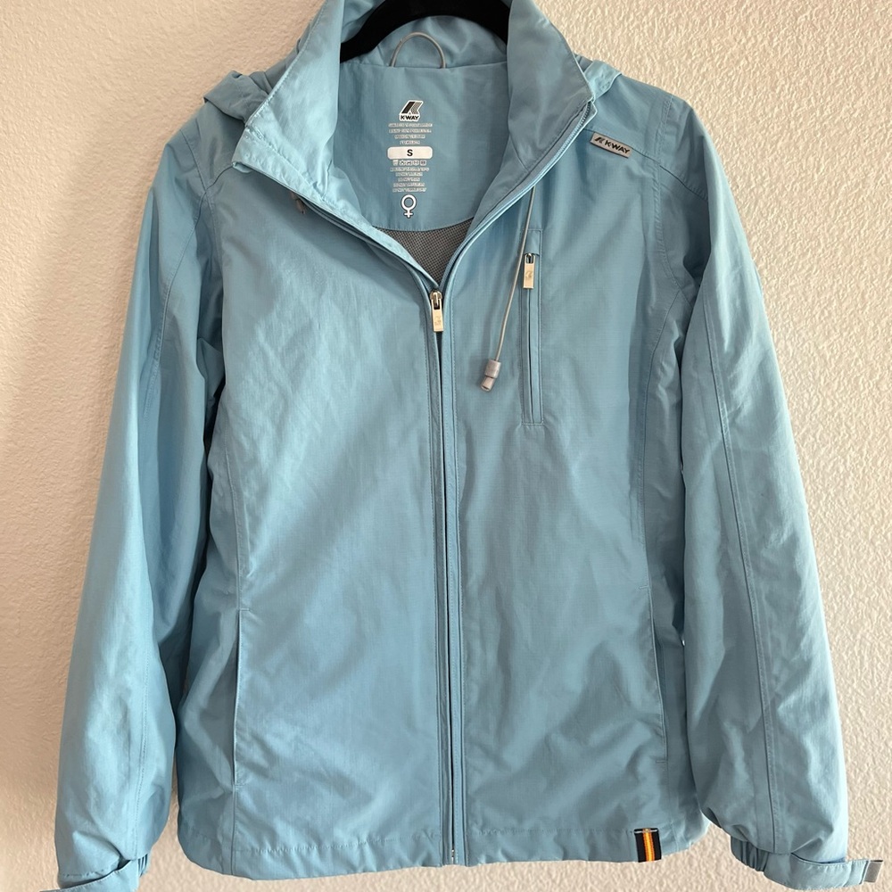 K-Way Light Blue Raincoat
